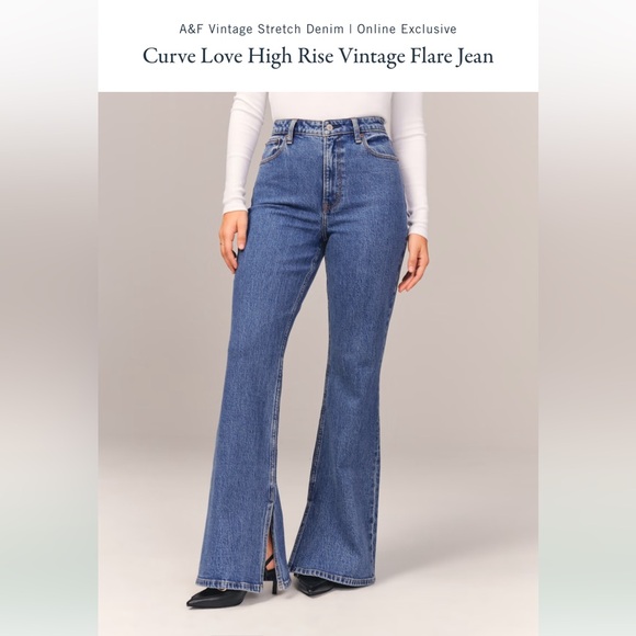 Abercrombie & Fitch Denim - Abercrombie Curve Love High Rise Vintage Flare Jean